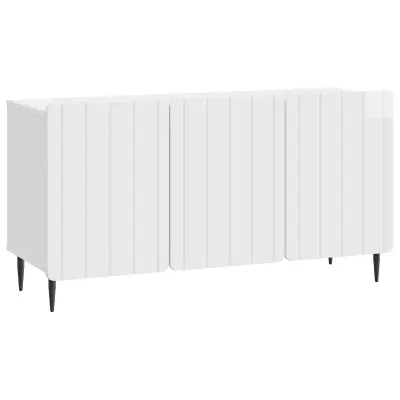 vidaXL TV omarica Bela visok sijaj 99 x 34,5 x 52 cm Inženirski les