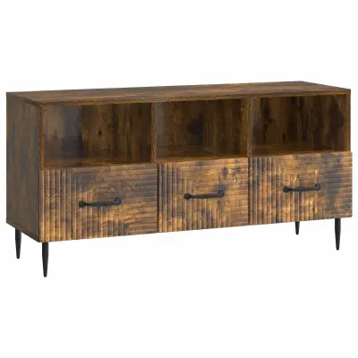 vidaXL TV omarica Dimljen hrast 102 x 34,5 x 50 cm Inženirski les