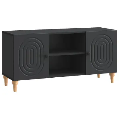 vidaXL TV omarica Črna 102 x 34,5 x 50 cm Inženirski les