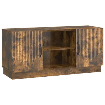 vidaXL TV omarica Dimljen hrast 102 x 34,5 x 47 cm Inženirski les