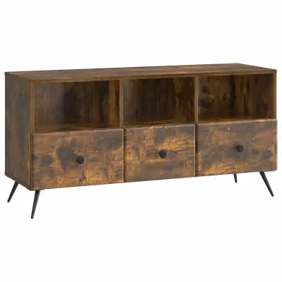 vidaXL TV omarica Dimljen hrast 102 x 34,5 x 50 cm Inženirski les