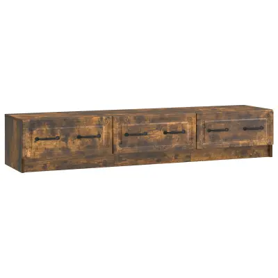 vidaXL TV omarica Dimljen hrast 147 x 34,5 x 27 cm Inženirski les