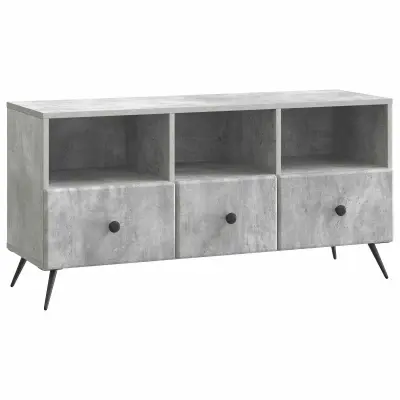 vidaXL TV omarica Betonsko siva 102 x 34,5 x 50 cm Inženirski les