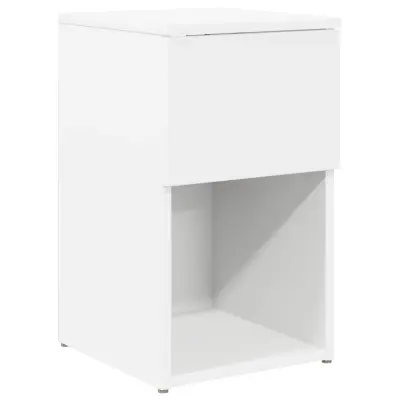 vidaXL Posteljna omarica Bela 29 x 31,5 x 49 cm Inženirski les