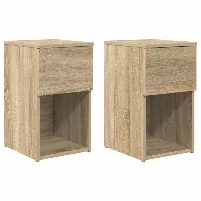 vidaXL Posteljna omarica 2 pcs Sonoma hrast 29 x 31,5 x 49 cm