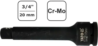 3/4 Podaljšek za udarni vijačnik 175mm iz Cr-Mo z izjemno trdnostjo