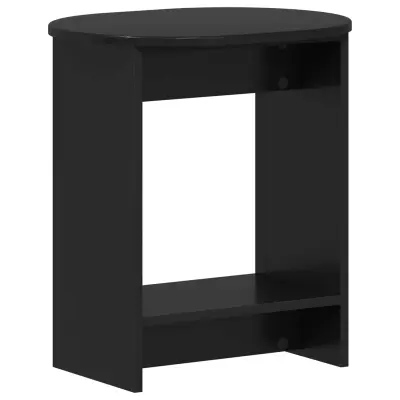 vidaXL Stranska miza Črna 50 x 39,5 x 55 cm Konstruirano leseno