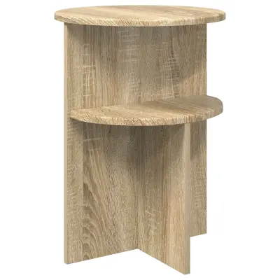 vidaXL Stranska miza Sonoma hrast Ø 39,5 x 55 cm Inženirski les