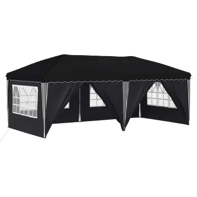 vidaXL Zložljivi šotor za zabave 575 x 288 x 245 cm Antracit