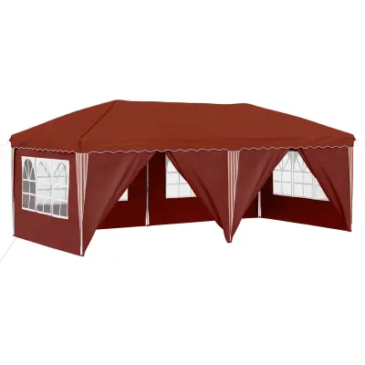 vidaXL Zložljivi šotor za zabave 575 x 288 x 245 cm Terakota