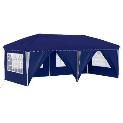 vidaXL Zložljivi šotor za zabave 575 x 288 x 245 cm Modra