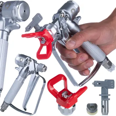 Pištola Ultraspray Masterjet MJ1 Za Airless Brizgalno Napravo – Hi-Flow Šoba 517, Nerjaveča Zaščita, 3600psi, 1/4" Navoj