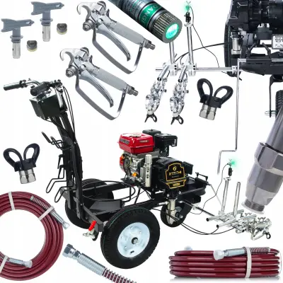 Cestni Označevalec Powerxcellence Phantom Z – Bencinski, Batna Črpalka, 7P, 23 Mpa, 4 L/Min, 2 Pištoli, 2 Šobi 315, 2 Cevi 15 M