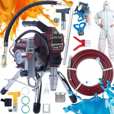 Set Airless Brizgalna Naprava Zenthril Surge WF – 1800W, 20MPa, 0.019", 2L/min, Suit 185cm, Osnova In Šoba 519