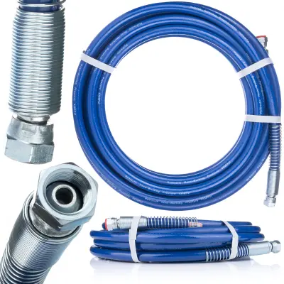 Hose 3/8" Brizgalna Cev Za Airless Brizgalno Napravo 10 M – Uretan Zaščita, 227 Bar, Stožčasta Priključka
