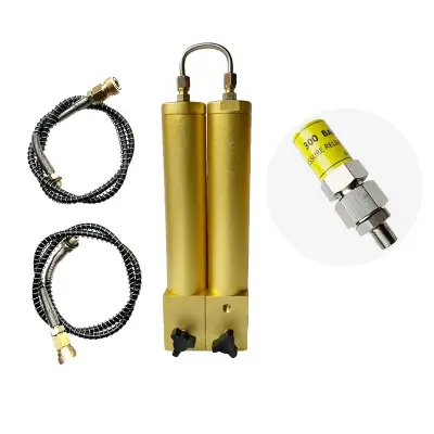 PCP zračni kompresorski filter, kapaciteta 4500PSI, separator olja in vode, L408mm varnostni ventil