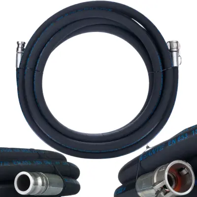 Mavec Cev DN25 5M – Camlock Fittings, 40 Bar Delovni Tlak, 7 Mm Debelina Stene | Za Stroj Za Ometavanje