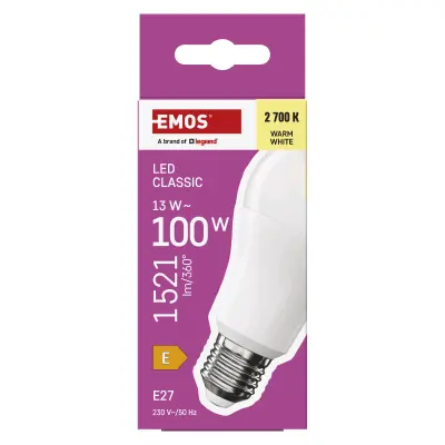 LED CLS A60 13W(100W) 1521lm E27 WW