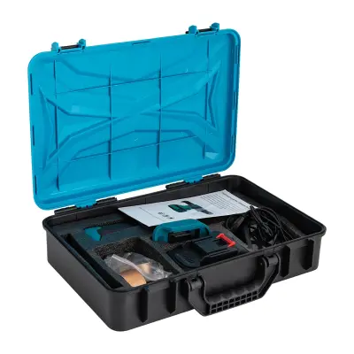 Brezžični varilec cevi, 280W moč, nastavljiv temperaturni razpon, vključuje 5 glave za oblikovanje, modra