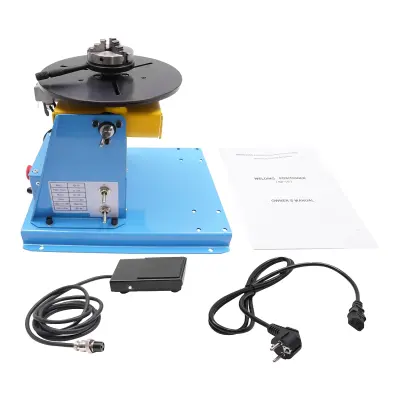 Rotacijski varilni položajnik, 10kg nosilnost, 1-12rpm nadzor hitrosti, 0-90° nagibni kot, 220V EU vtič