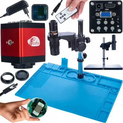 Komplet Earth Pro MCEP-0.5X Mikroskop, Kamera Draco RED PRO 2mp, Silikonska Podloga 480x320 Mm | Visoka Kakovost, HDMI, VGA, Antistatična