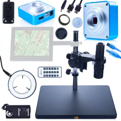 Digitalni Mikroskop Earth Pro MCEP-0.5X – Velika Delovna Razdalja, Zoom 7-45x, C-Mount 25mm | USB Kamera Planets PRO 4K HDMI