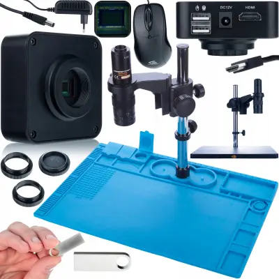 Komplet Mikroskopa Earth Pro MCEP-0.5X, Mikroskopska Kamera Gemini PRO 16MP, Silikonska Podloga 480x320 Mm