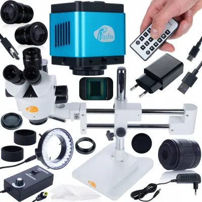 Jupiter Pro MSJP-T-SDMS1 Trinokularni Mikroskop – Optika Visoke Kakovosti, Zoom 7x-45x, Kamera 8,29MP | Profesionalni Mikroskop