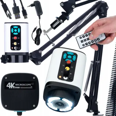 Digitalni Mikroskop Altair Provision 4K S Kamero Sony 8.29MP – HDMI USB, Roko Nosilec, LED 24 Diode, Set Za Delo