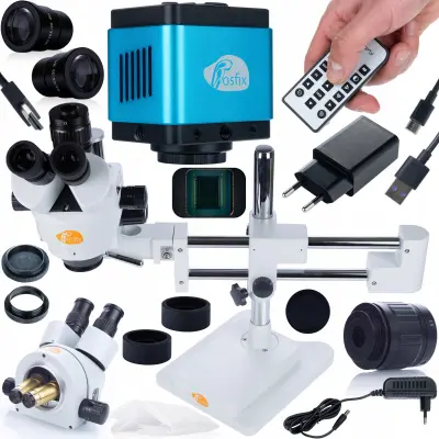 Trinokularni Mikroskop Jupiter Pro MSJP-T-SDMS1 – Visoka Kakovost Optike, Zoom 7x-45x, Kamera 8.29MP | Serija Planets PRO