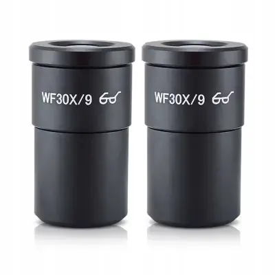 Set 2 Širokokotnih Mikroskopskih Okularjev WF30X/9 – 30 Mm Tulec, 30x Povečava, 9 Mm Polje Pogleda, Dioptrijska Nastavitev, Visokokakovostna Optik