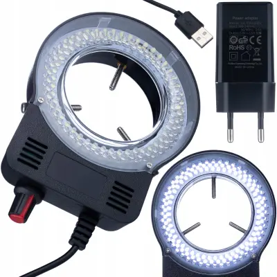 Microbright 144 LED USB Osvetlitev Pierščeni – Nastavljiva Svetlost 0–100%, Montaža 30–65 Mm | 0–10 W, USB Napajanje