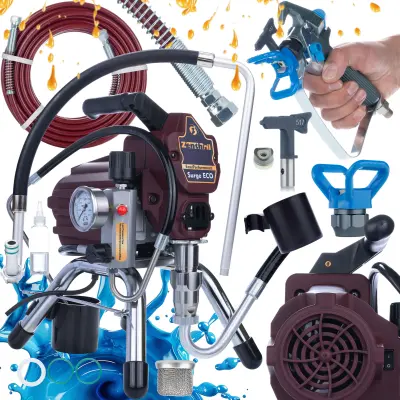 Set Airless Brizgalna Naprava Zenthril Surge Eco – 1800W, 20MPa, 0.019", 2L/min, Easyperformance | Gun, Nozzle 517, Lance 48 Cm,