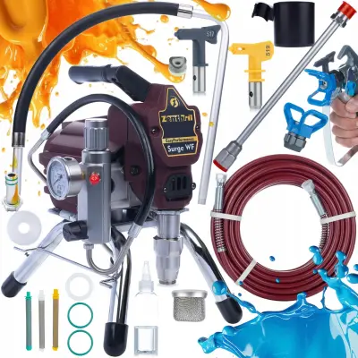 Zenthril Surge WF Airless Brizgalna Naprava – 1800W, 20MPa, 0.019", 2L/min, 50cm Lance, 3x Prstni Filter