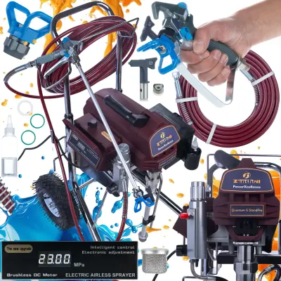 Quantum G Standpro Airless Brizgalna Naprava – 2200W, 20MPa, 2.8L/min, Elektronska Regulacija Zencontrol, LCD