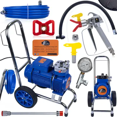Lakirna Enota Rosfix Blue Strong Storm BSS08 – Brezkrtačni Motor 4500W, 22MPa, 28L/min | Za Profesionalno Barvanje