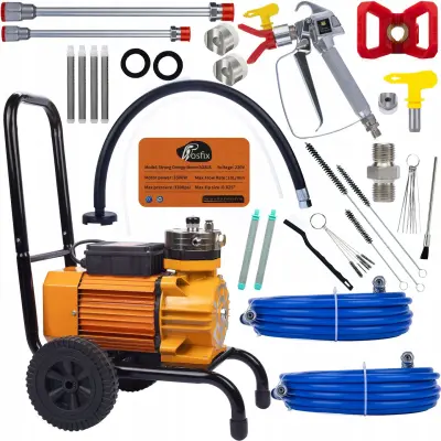 Enota Za Barvanje Strong Blue Storm SBS03 – Moč 3500 W, Tlak 22 MPA, Pretok 18 L/Min | Visoka Kakovost, Nerjaveče Jeklo