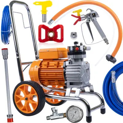 Strong Storm OSS06 Airless Brizgalna Naprava – 4000W, 22MPa, 20L/min, Nerjaveče Jeklo | Za Profesionalno Barvanje