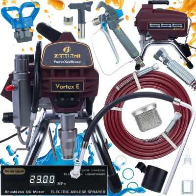 Vortex E Airless Brizgalna Naprava 3000W – 20MPa, 0.021", 3.5L/min, Powerxcellence | Elektronska Regulacija, Brezkrtačni Motor