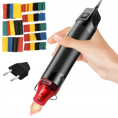Set Mini Toplozračna Toplotna Pištola 300W V Termokrèljive Cevi 328 Kos – Compact, 170°C, 23,5 Cm, Poliolefin