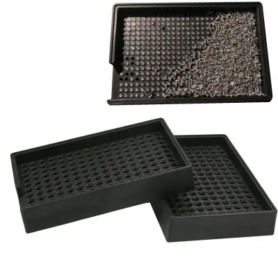 Antistatična ESD Pladenj Za Vijake 3,5-4 Mm – 150 Luknjic, Trpežen Plastika, Zaščita Elektronike