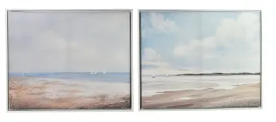 Komplet slik Prima Inga Morje 40x50 cm bež-modra 2 kosa