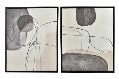 Stenski sliki platno Inga INGA 40x50 cm črna/bela/bež 2 kosa