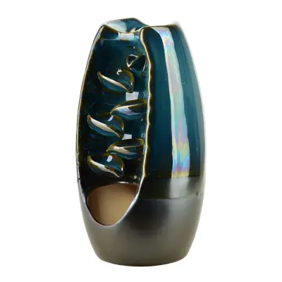 Dišavni kominek keramika MONDEX Backflow 8x8x17 cm črna 1 kos