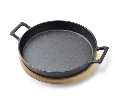 Servirna posoda lito železo LUXE Mini 20x20x4 cm črna mat 1 kos