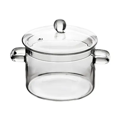 Lonec borosilikatno steklo Allesken PETER 15x21x16 cm prozoren 1 kos