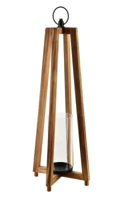 Lanterna Les MONDEX LEVI 16,5 x 16,5 x 63 cm Naravni les/Črna 1 kos