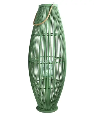 Lanterna pletena vrba Lucie Green 37x37x106/135 cm zelena 1 kos
