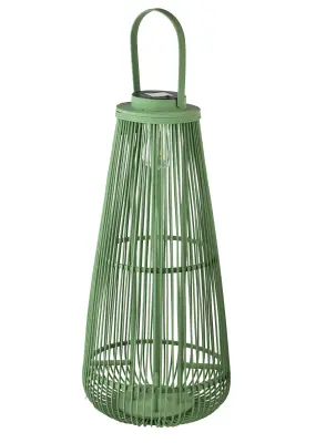 Solarni lampijon les/plastika Mondex Lucie 33x33x70/90 cm pastelno zelena 1 kos