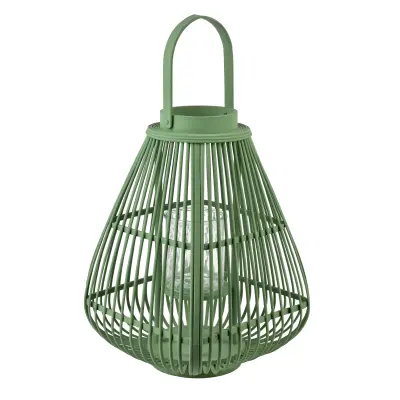 Lampion iz lesa MONDEX LUCIE 29x29x40/57 cm svetlo zelena 1 kos